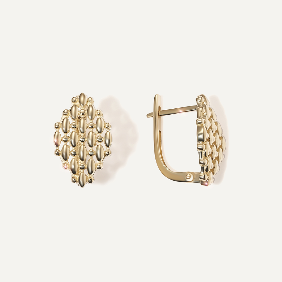 Серьги из желого золота